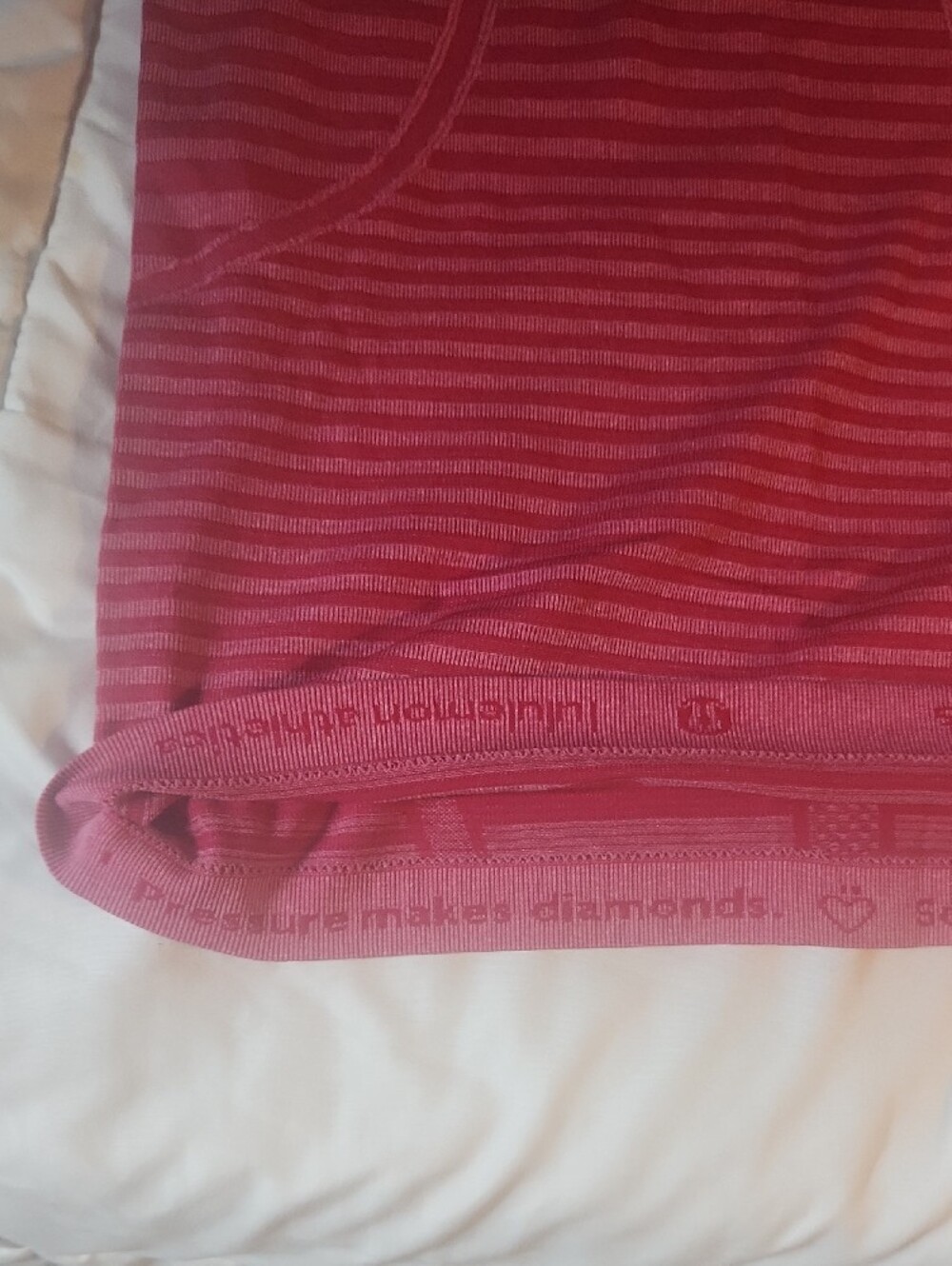 lululemon athletica Pink Striped Short Sleeve Tee - Picture 2 of 4